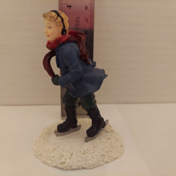 Mervyn's Village Square 1995 Girl On Ice Skates Figurine - Picture 6 of 7